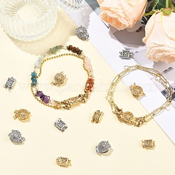 4Pcs 4Styles Brass Hollow Box Clasps&nbsp;KK-YW0004-49