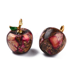 Synthetic Gold Line Imperial Jasper Pendants&nbsp;G-N330-67C