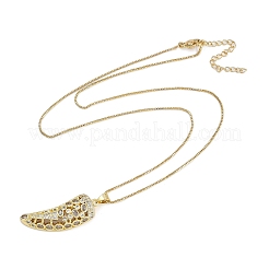 Brass Micro Pave Clear Cubic Zirconia Pendant Box Chain Necklaces for Women&nbsp;NJEW-U015-08G-02
