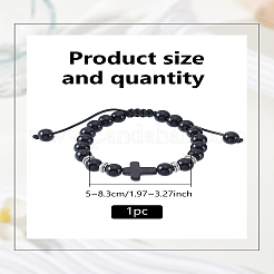 1Pc Glass Round Beads Braided Bead Bracelets for Unisex&nbsp;BJEW-LP0012-17