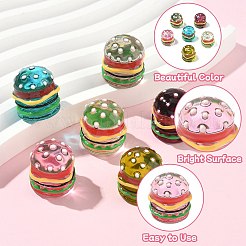 6Pcs 6 Colors Resin Cabochons&nbsp;RESI-CJ0004-27