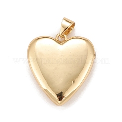 Brass Micro Pave Cubic Zirconia Locket Pendants&nbsp;KK-A161-46G