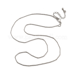 Brass Faceted Ball Chains Necklaces for Women&nbsp;NJEW-D302-21P