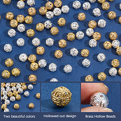 120Pcs 2 Styles Brass Beads&nbsp;KK-SC0007-96