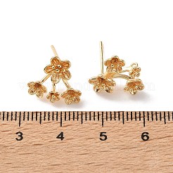 Brass Stud Earring Findings&nbsp;LS-KK-Z164-04G-01