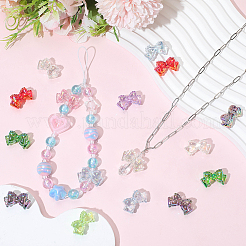 50Pcs UV Plating Transparent Acrylic Beads&nbsp;MACR-SC0002-56
