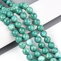 Dyed Synthetic Fossil Beads Strands&nbsp;G-T139-8mm-66E