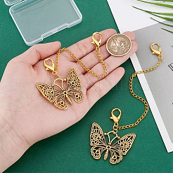 2Pcs Butterfly Iron Boot Strap Chains&nbsp;HJEW-PH02055