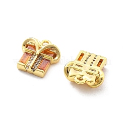Brass Micro Pave Cubic Zirconia Pendants&nbsp;KK-U049-01G