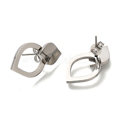 304 Stainless Steel Teardrop Stud Earrings&nbsp;EJEW-C118-01C