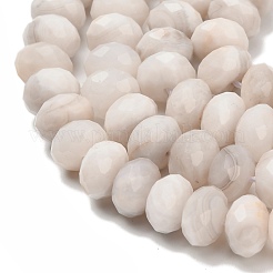 Natural White Crazy Agate Beads Strands&nbsp;G-C259-A11-6x10mm