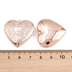 Rack Plating Brass Locket Pendants&nbsp;KK-M263-02B-RG