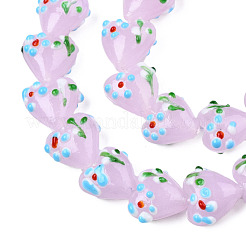 Handmade Bumpy Lampwork Beads Strands&nbsp;LAMP-N029-011E