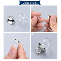 202 Stainless Steel Bead Cap Pendant Bails&nbsp;STAS-L198-05B