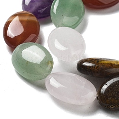 Natural Amethyst & Crystal Quartz & Green Aventurine & Carnelian & Tiger Eye Beads Strands&nbsp;G-P528-M20-01
