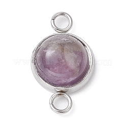 Natural & Synthetic Mixed Stone Connector Charms&nbsp;PALLOY-JF02188-02