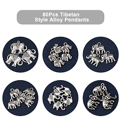 80Pcs Tibetan Style Alloy Pendants&nbsp;FIND-FS0003-65