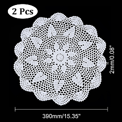 Cotton Braided Hollow Flower Placemats&nbsp;AJEW-WH0368-06