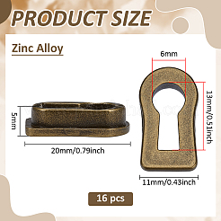 16Pcs Vintage Zinc Alloy Key Signs&nbsp;FIND-BC0019-25AB