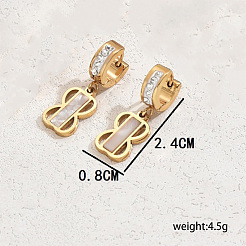 201 Stainless Steel Romantic Eight-shaped Hoop Earrings&nbsp;KF3833-2