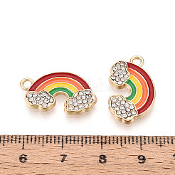 Light Gold Tone Alloy Enamel Pendants&nbsp;FIND-N011-15KCG