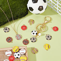32Pcs 8 Styles Alloy Enamel Pendants&nbsp;FIND-UN0007-57