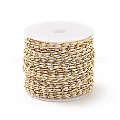 Brass Enamel Curb Chains&nbsp;CHC-C003-13G-02