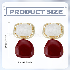 1 Pair Zinc Alloy Enamel Stud Earrings&nbsp;EJEW-LP0009-15