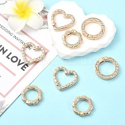 15Pcs 3 Styles Zinc Alloy Spring Gate Rings&nbsp;FIND-CJ0004-77
