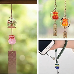 8Pcs 4 Colors Imitation Jade Glass Beads&nbsp;GLAA-YW0005-60