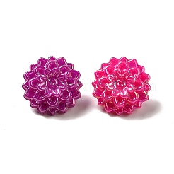 AB Color Acrylic Flower Sewing Shank Buttons&nbsp;PCA280Y