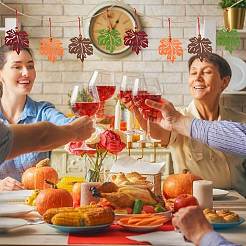Autumn DIY Maple Leaf Tree Felt Hanging Ornaments&nbsp;DIY-WH0407-04