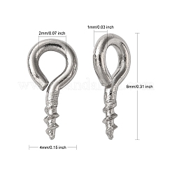 Tarnish Resistant 304 Stainless Steel Screw Eye Pin Peg Bails&nbsp;STAS-K171-52P-8x4mm