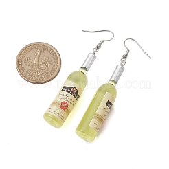 Wine Bottle Resin Dangle Earrings&nbsp;EJEW-JE05878-01