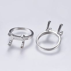 Alloy Finger Ring Prong Settings&nbsp;X-PALLOY-K143-18P