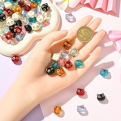 90Pcs 9 Colors Transparent Acrylic Beads&nbsp;MACR-YW0004-24