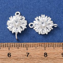 Brass Pave Clear Cubic Zirconia Connector Charms&nbsp;CU-CBAEC99-09S