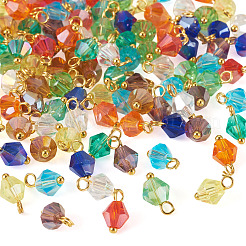 100Pcs 10 Color Electroplate Glass Charms&nbsp;PALLOY-TAC0199