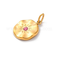 304 Stainless Steel Rhinestone Pendants&nbsp;STAS-M110-21G