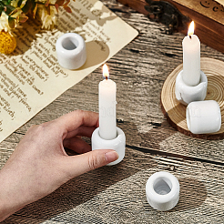 Porcelain Candle Holder&nbsp;DJEW-WH0015-24