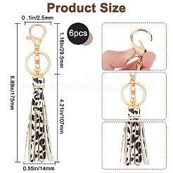 Imitation Leather Tassel Keychains&nbsp;KEYC-WH20005-004