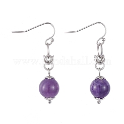 Natural Gemstone Dangle Earrings&nbsp;EJEW-JE03934