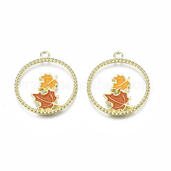 Autumn Theme Alloy Enamel Pendants&nbsp;ENAM-S115-195