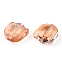 Spray Painted Transparent Glass Beads&nbsp;GLAA-T022-26-D01