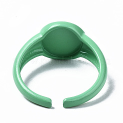 Spray Painted Brass Cuff Rings&nbsp;LS-RJEW-S044-151C