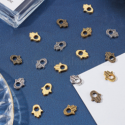 80Pcs 4 Style Tibetan Style Alloy Bead Frames&nbsp;TIBEB-SC0001-12