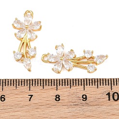 Brass Micro Pave Cubic Zirconia Pendants&nbsp;CU-CBA7392-12G-01