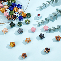 40Pcs 10 Colors Handmade Porcelain Beads&nbsp;PORC-AR0001-09