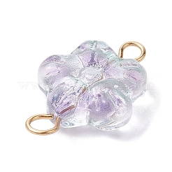 Transparent Glass Connector Charms&nbsp;PALLOY-JF02373