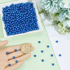 Spray Painted ABS Plastic Imitation Pearl Beads&nbsp;OACR-PA0001-38A-01